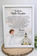 Ramka rozmiar A4- Podziękowanie dla chrzestnej/ chrzestnego w postaci ramki