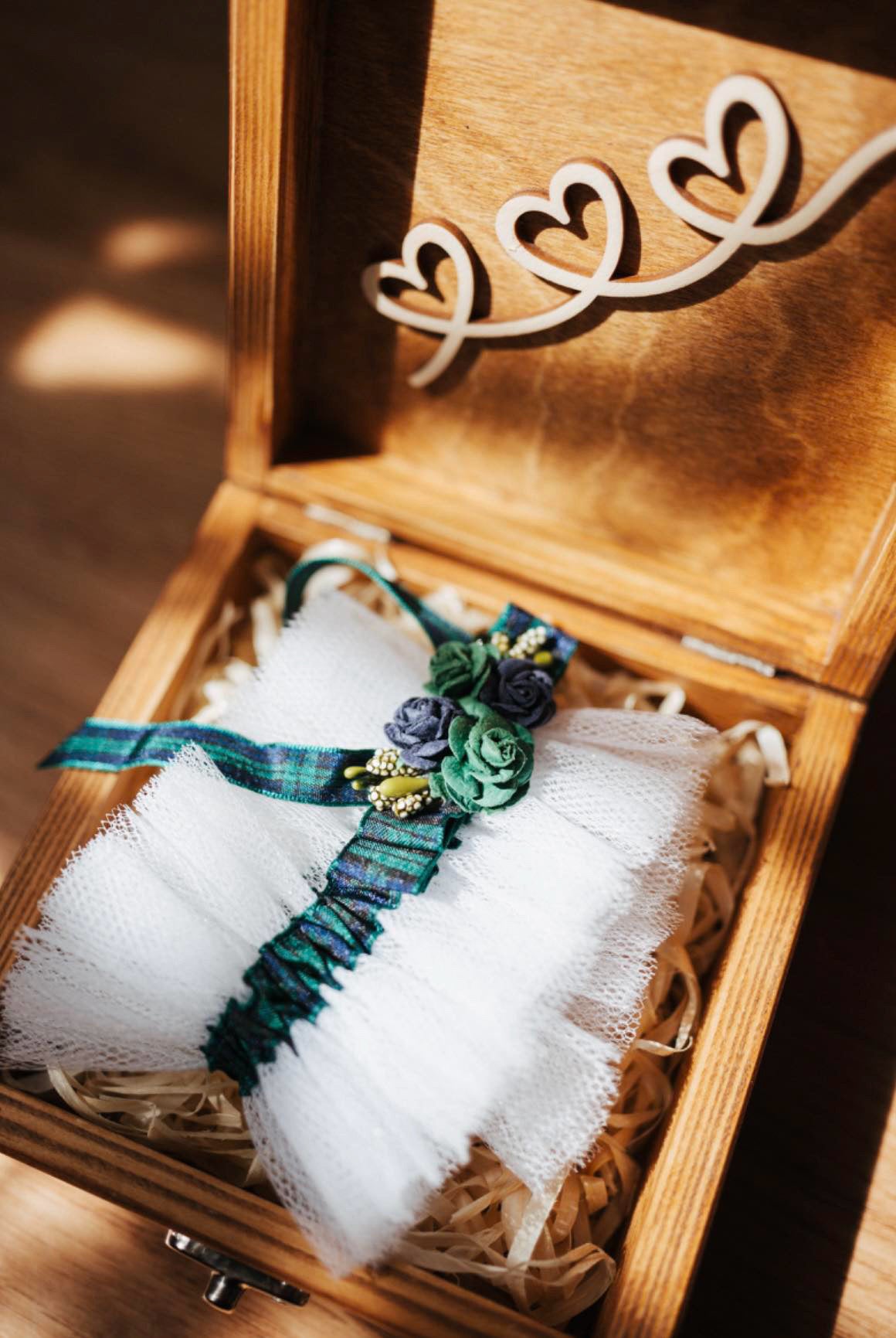 Podwiązka ze wstążką w Szkocką kratę