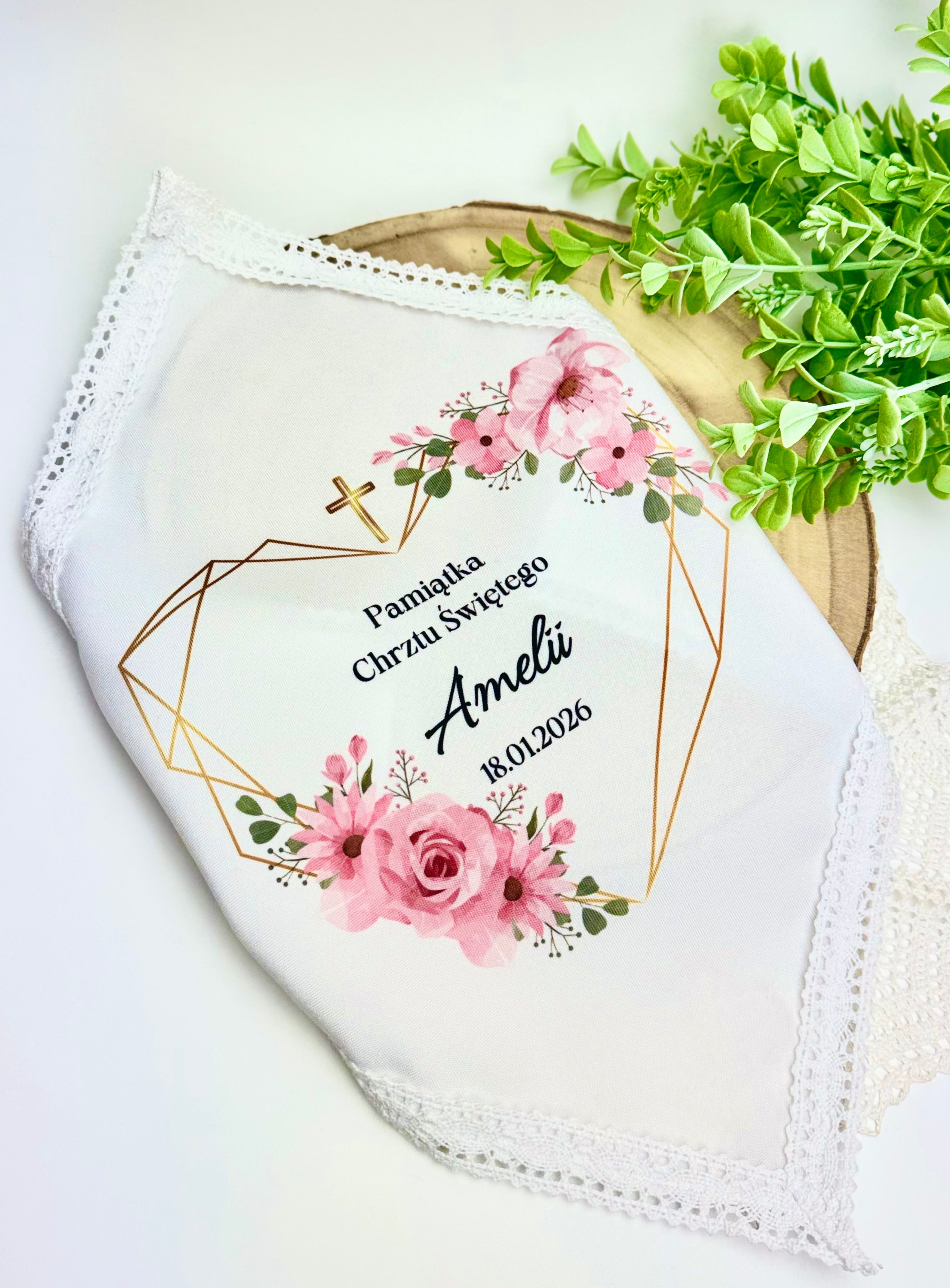 Szatka do chrztu świętego dla dziewczynki