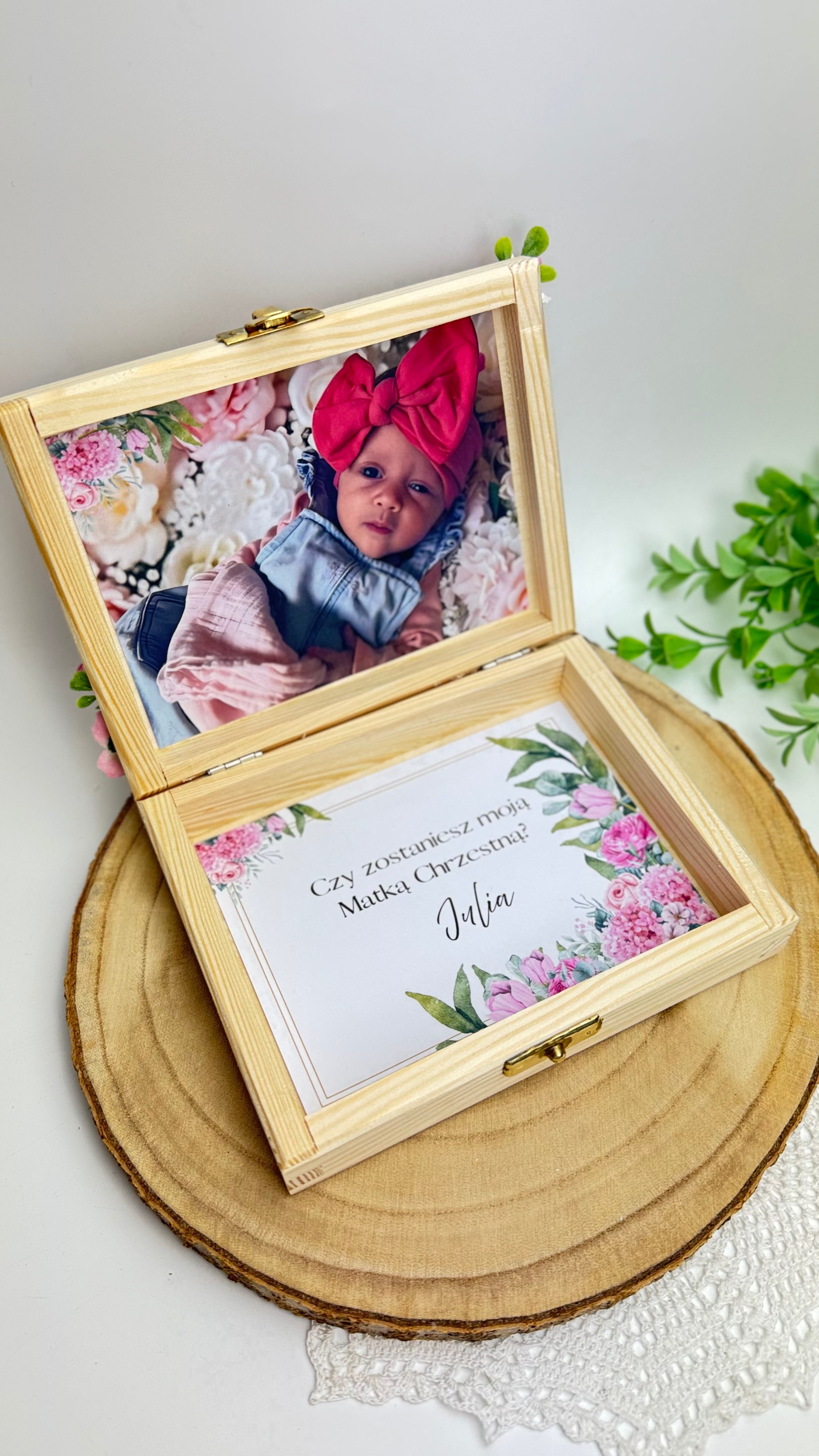 Pudełeczko – wyjątkowe zapytanie o zostanie Chrzestnym / Chrzestną - wzór 1