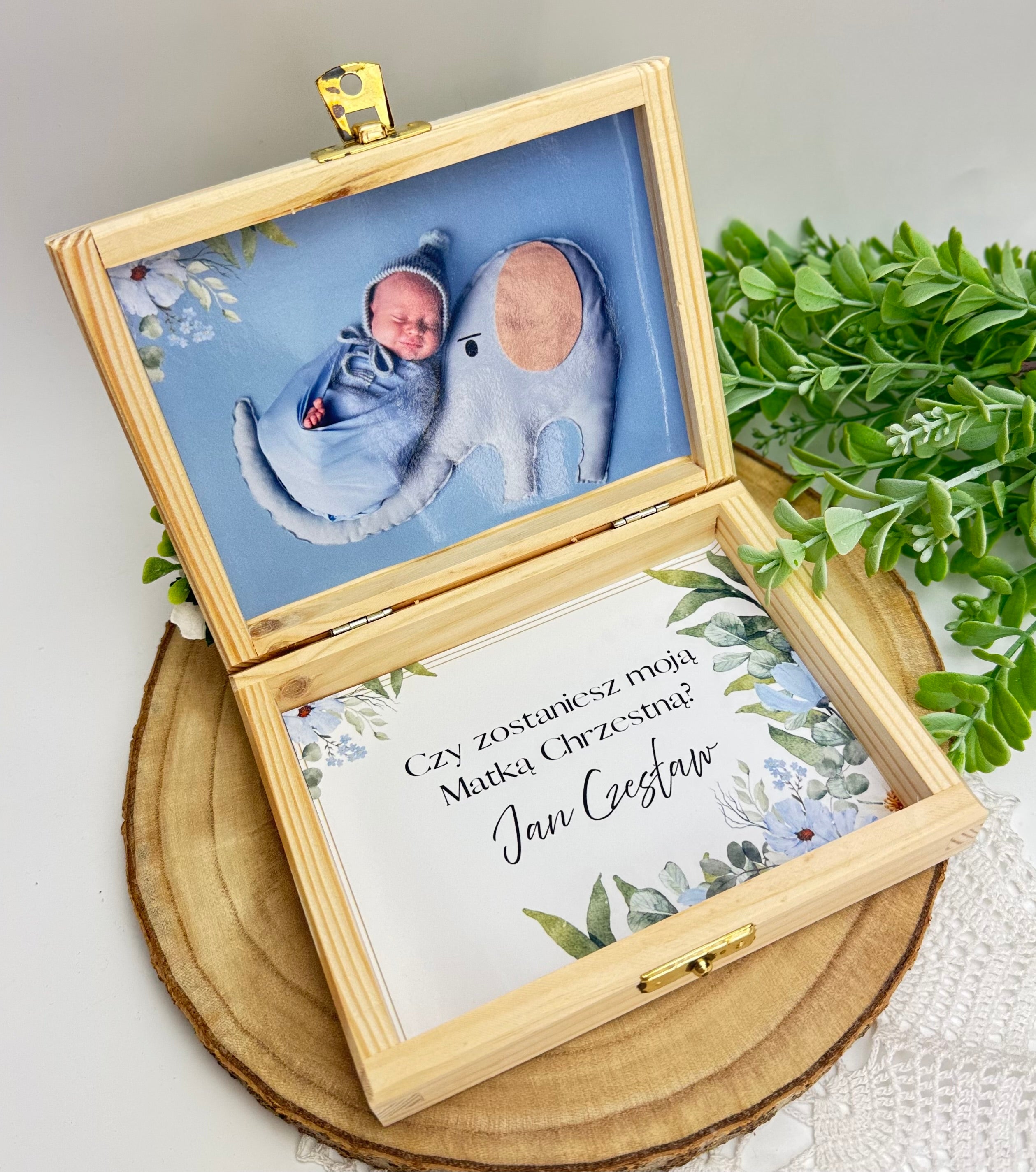 Pudełeczko – wyjątkowe zapytanie o zostanie Chrzestnym / Chrzestną - wzór 1