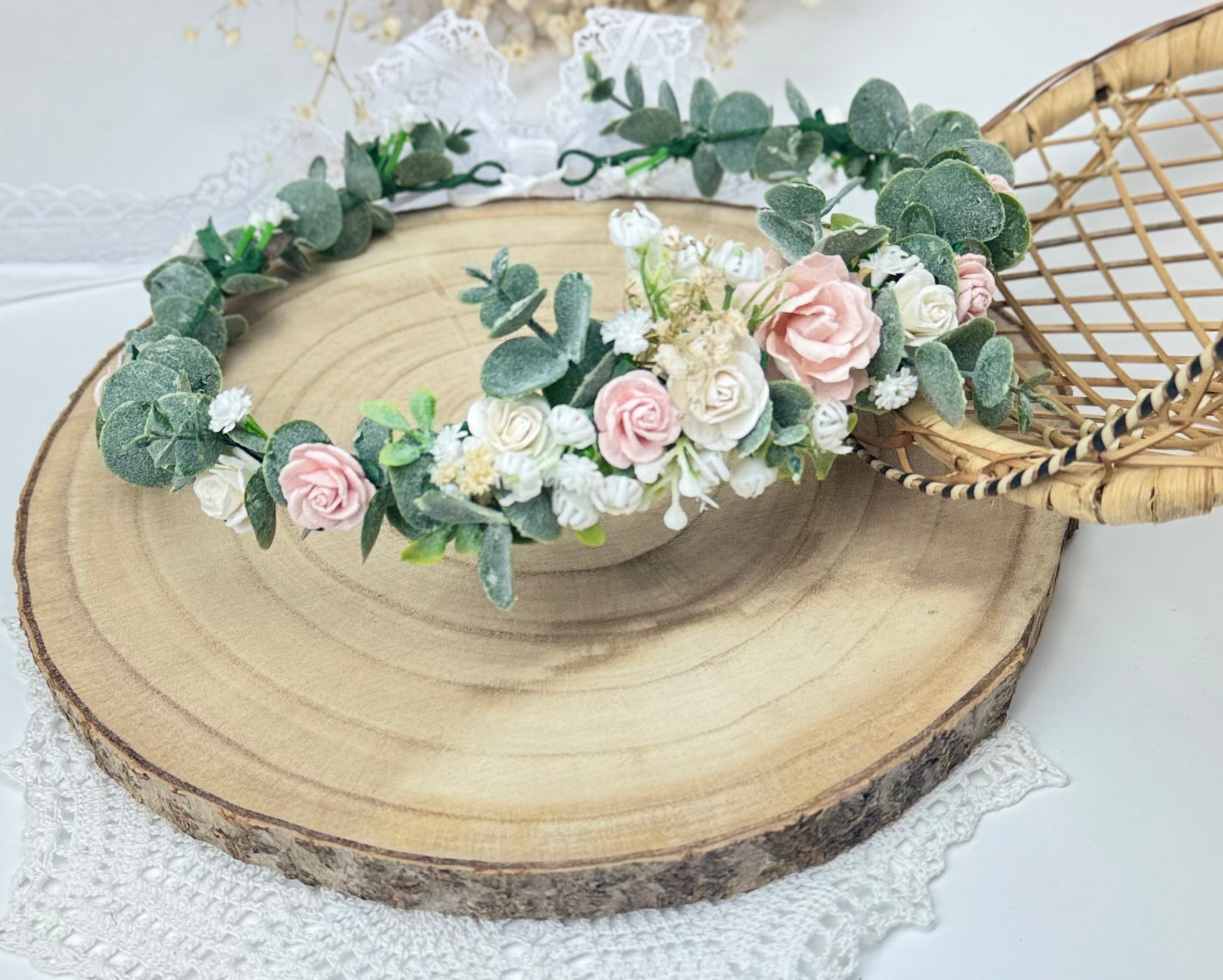 Rustykalny wianuszek oraz ozdoba do świecy