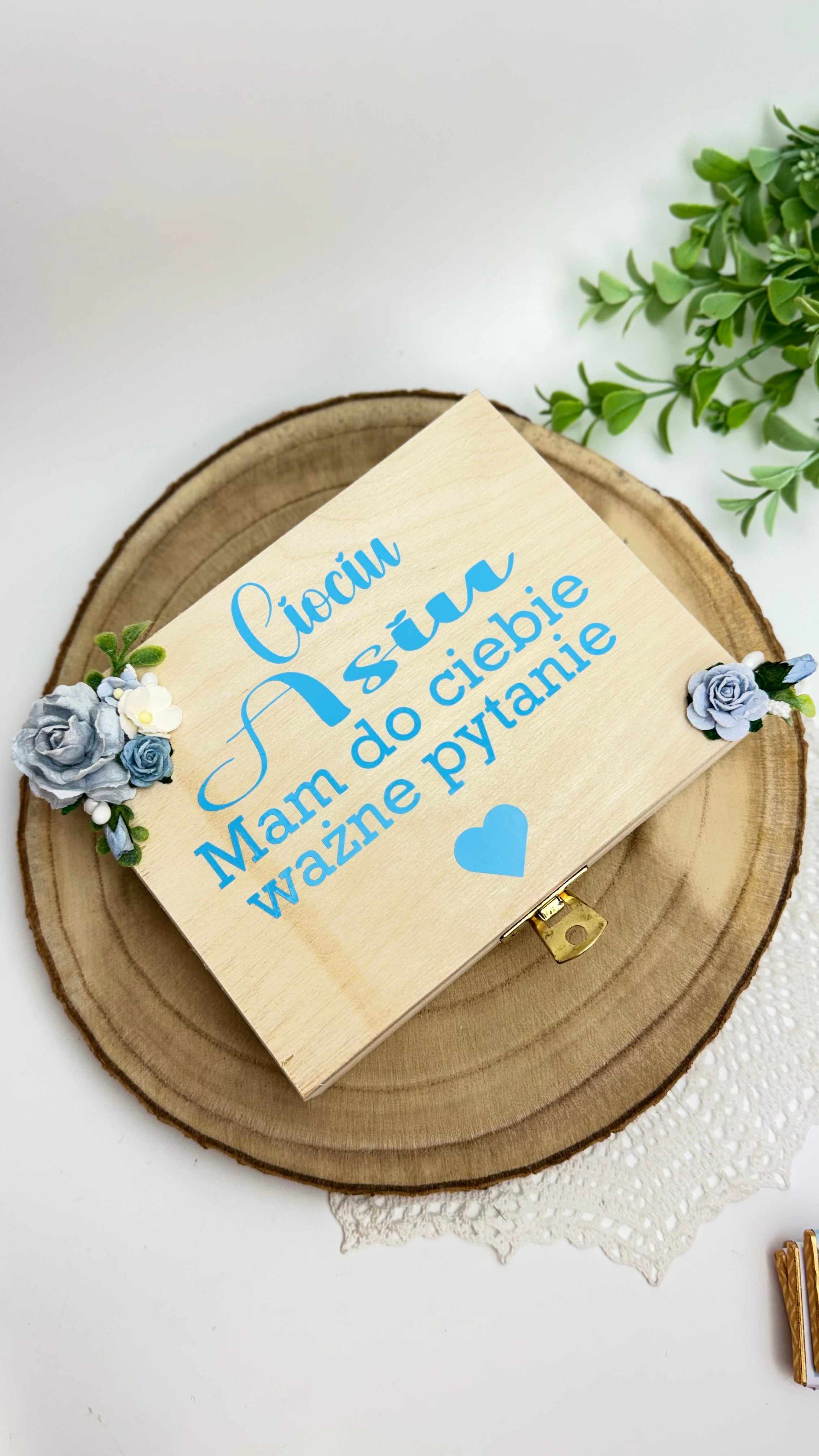 Pudełeczko – wyjątkowe zapytanie o zostanie Chrzestnym / Chrzestną - wzór 1