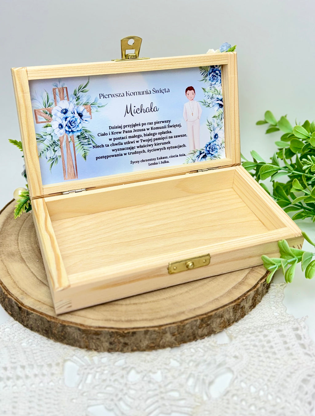 Pudełeczko z okazji Pierwszej Komunii Świętej, Chrztu Świętego bądź na inną uroczystość