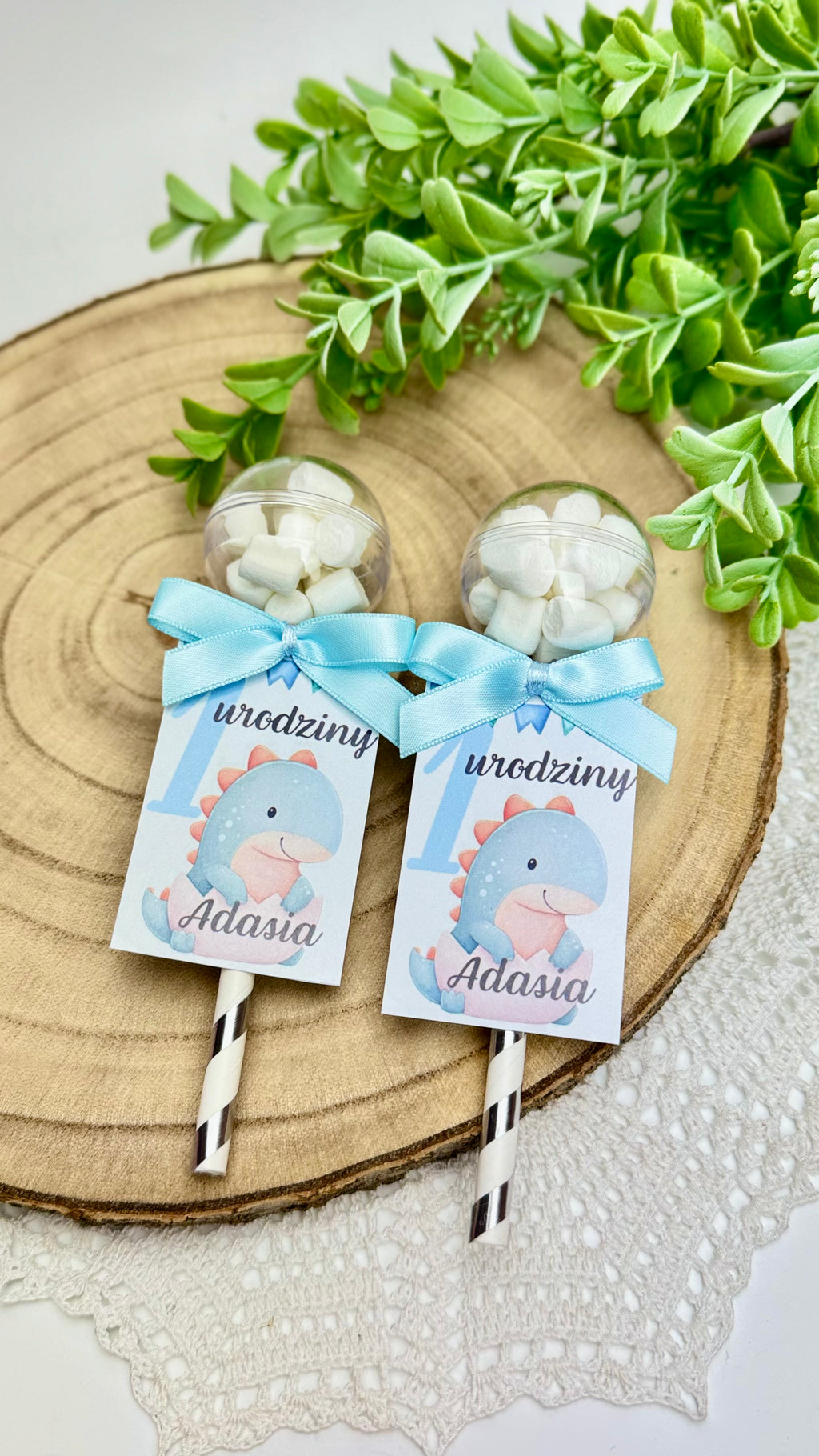 Urodzinowe Grzechotki z marshmallow 10 sztuk