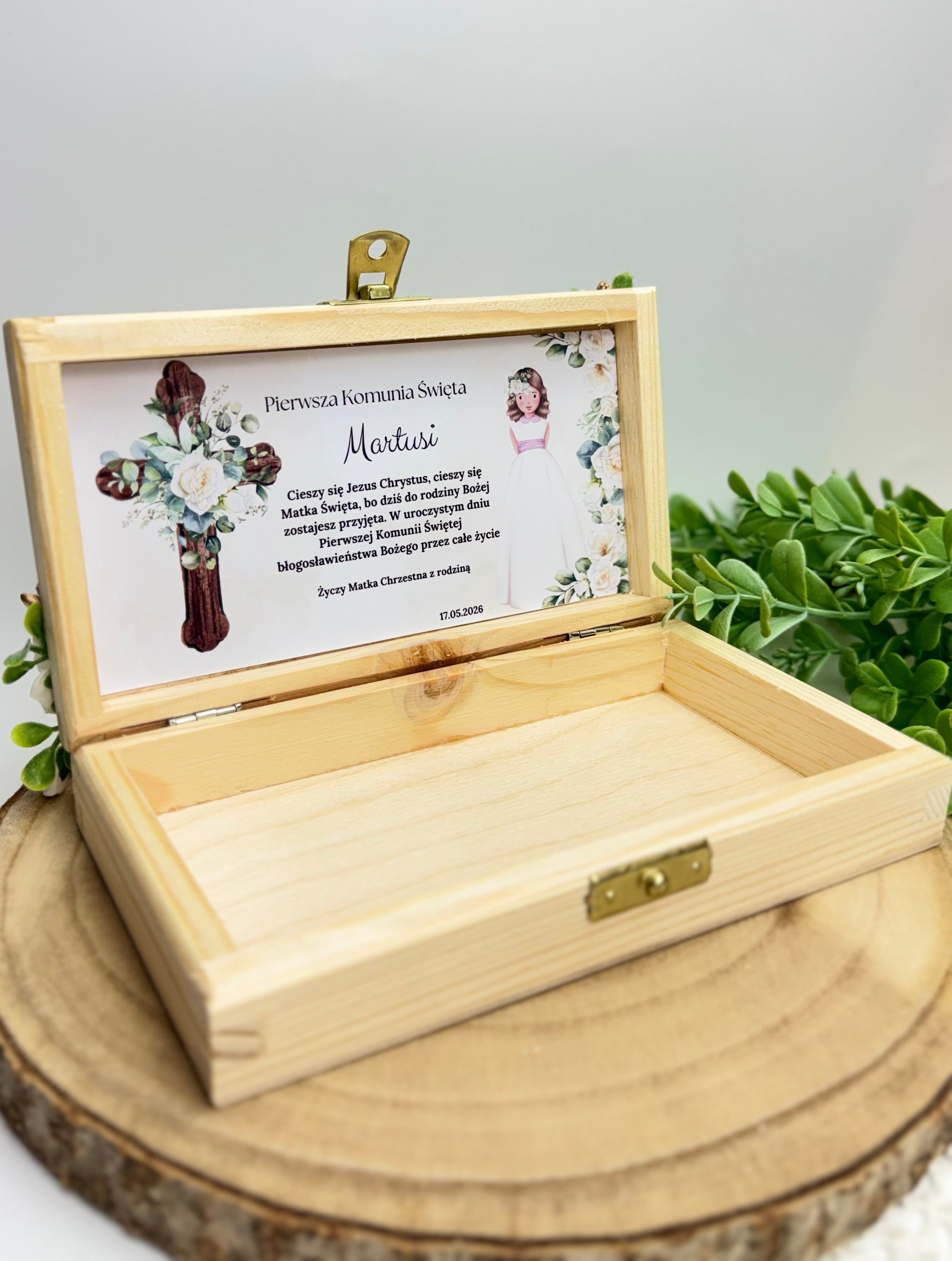 Pudełeczko z okazji Pierwszej Komunii Świętej, Chrztu Świętego bądź na inną uroczystość