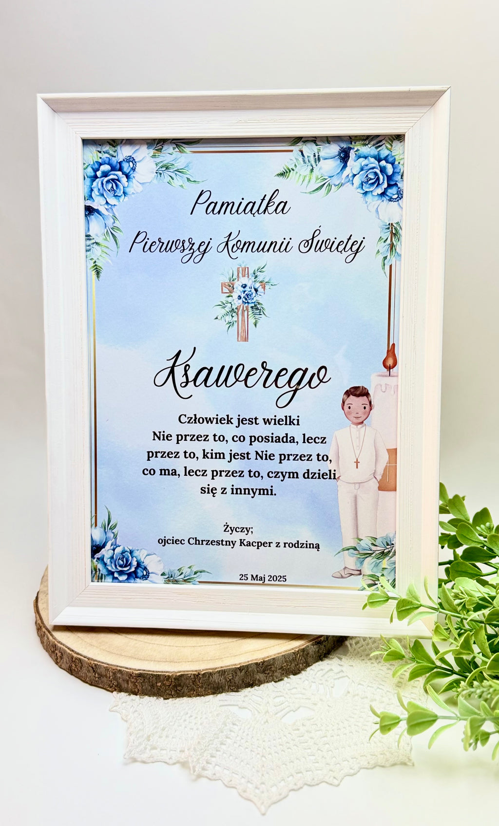 Ramka A4 Pamiątka Pierwszej Komunii Świętej
