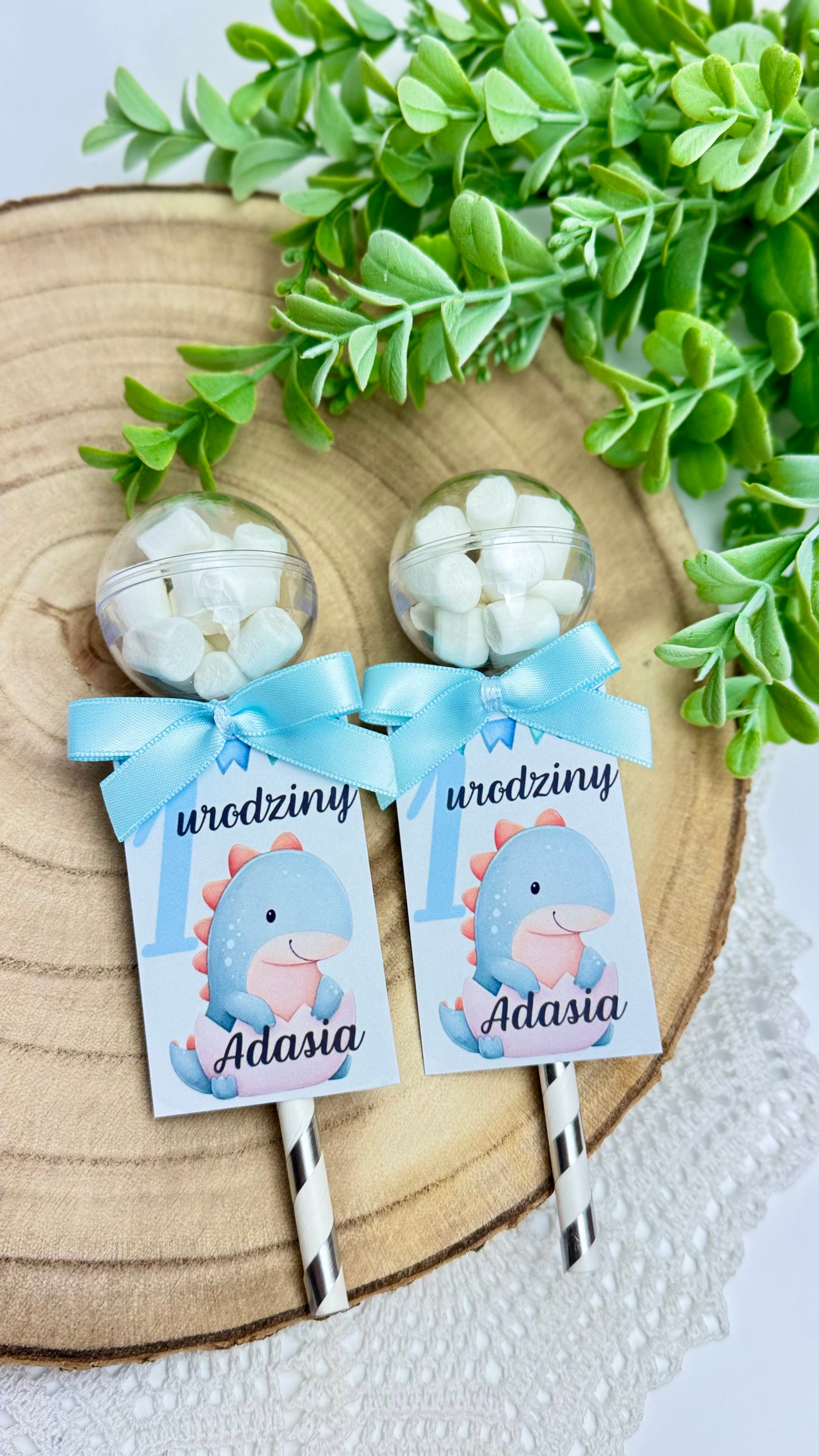 Urodzinowe Grzechotki z marshmallow 10 sztuk