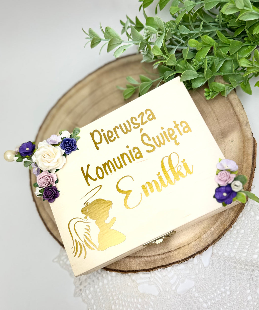Pudełeczko z okazji Pierwszej Komunii Świętej, Chrztu Świętego bądź na inną uroczystość