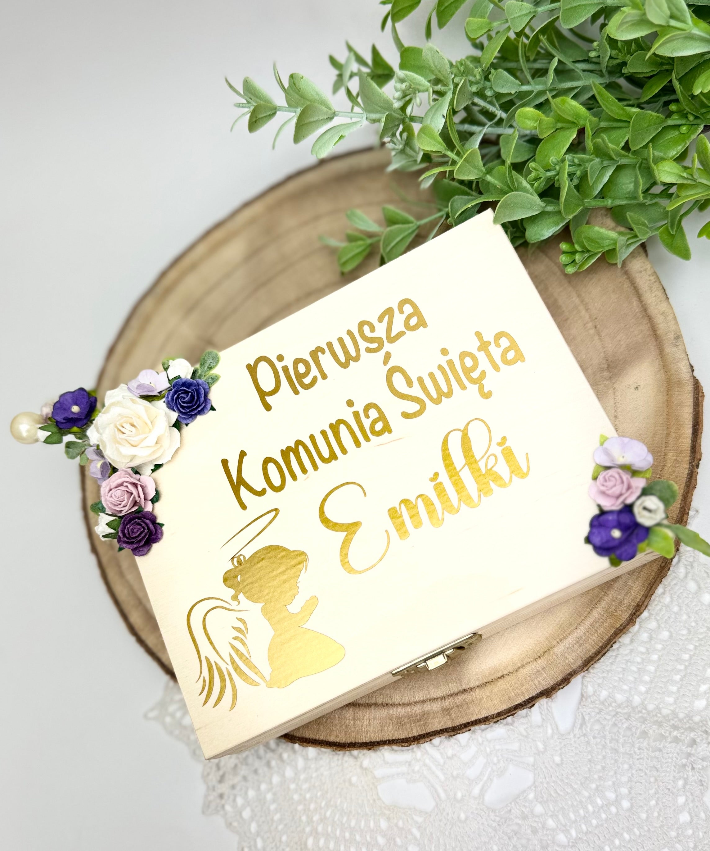 Pudełeczko z okazji Pierwszej Komunii Świętej, Chrztu Świętego bądź na inną uroczystość