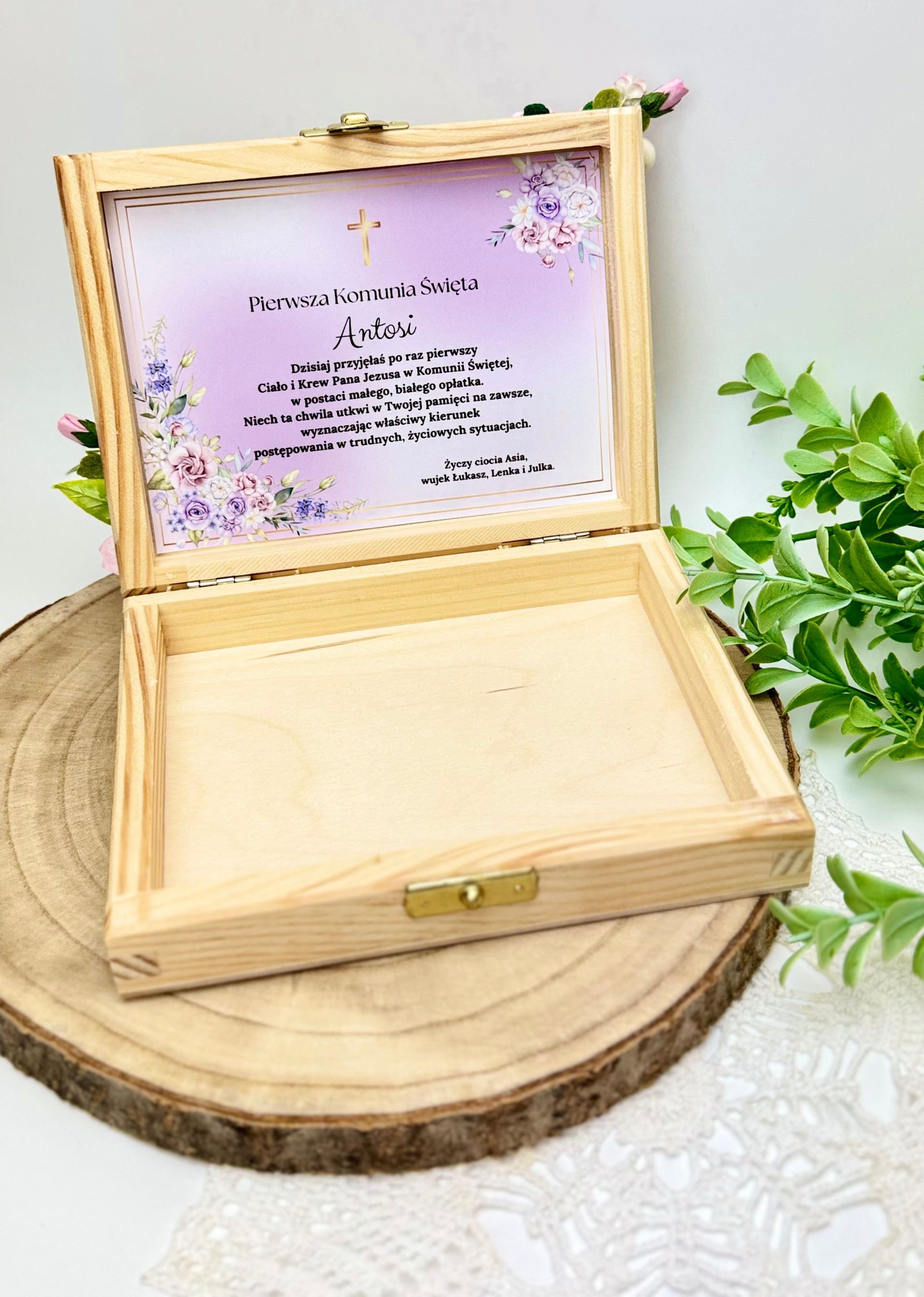 Pudełeczko z okazji Pierwszej Komunii Świętej, Chrztu Świętego bądź na inną uroczystość
