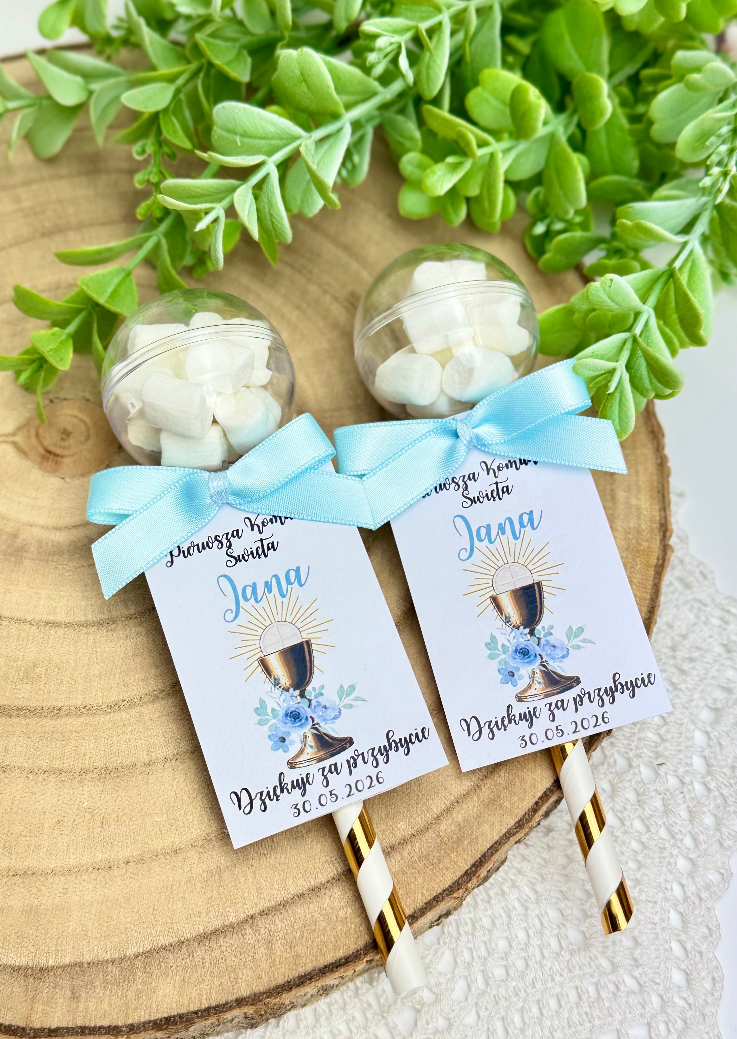 Grzechotki z marshmallow 10 sztuk wersja komunijna