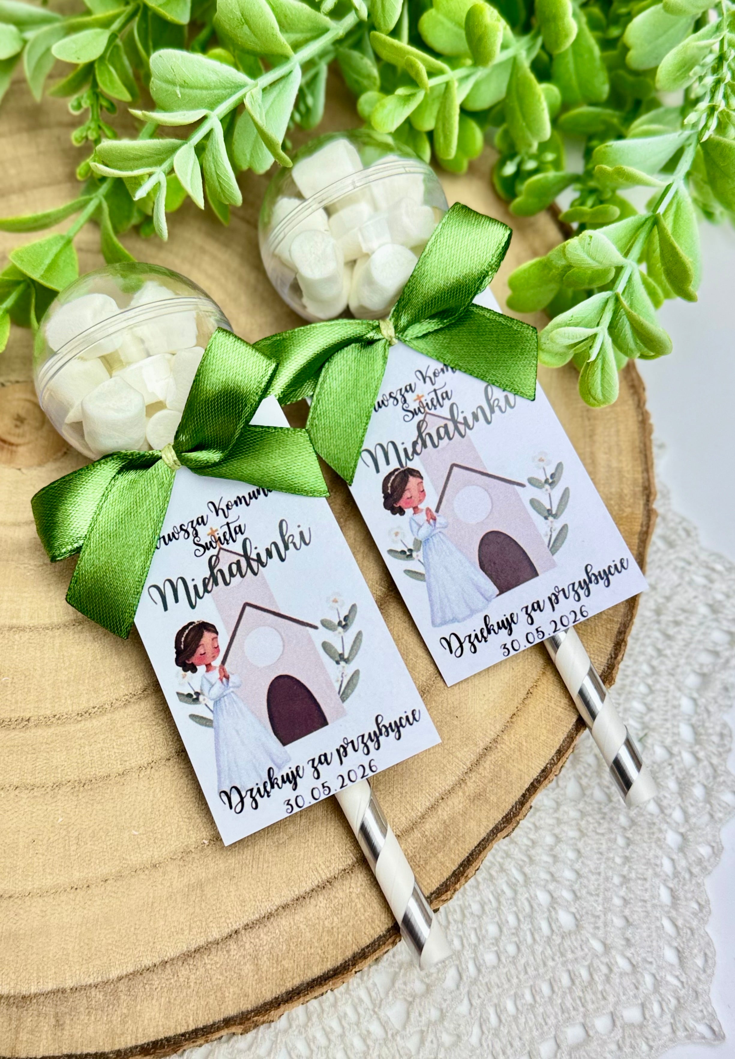 Grzechotki z marshmallow 10 sztuk wersja komunijna