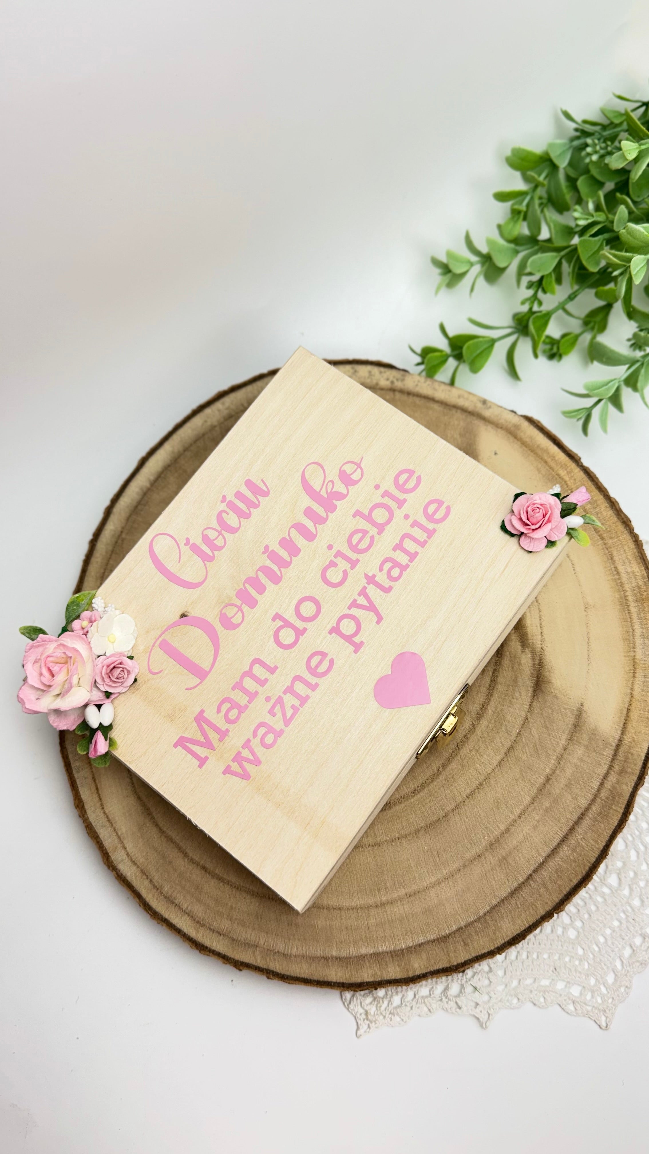 Pudełeczko – wyjątkowe zapytanie o zostanie Chrzestnym / Chrzestną - wzór 1