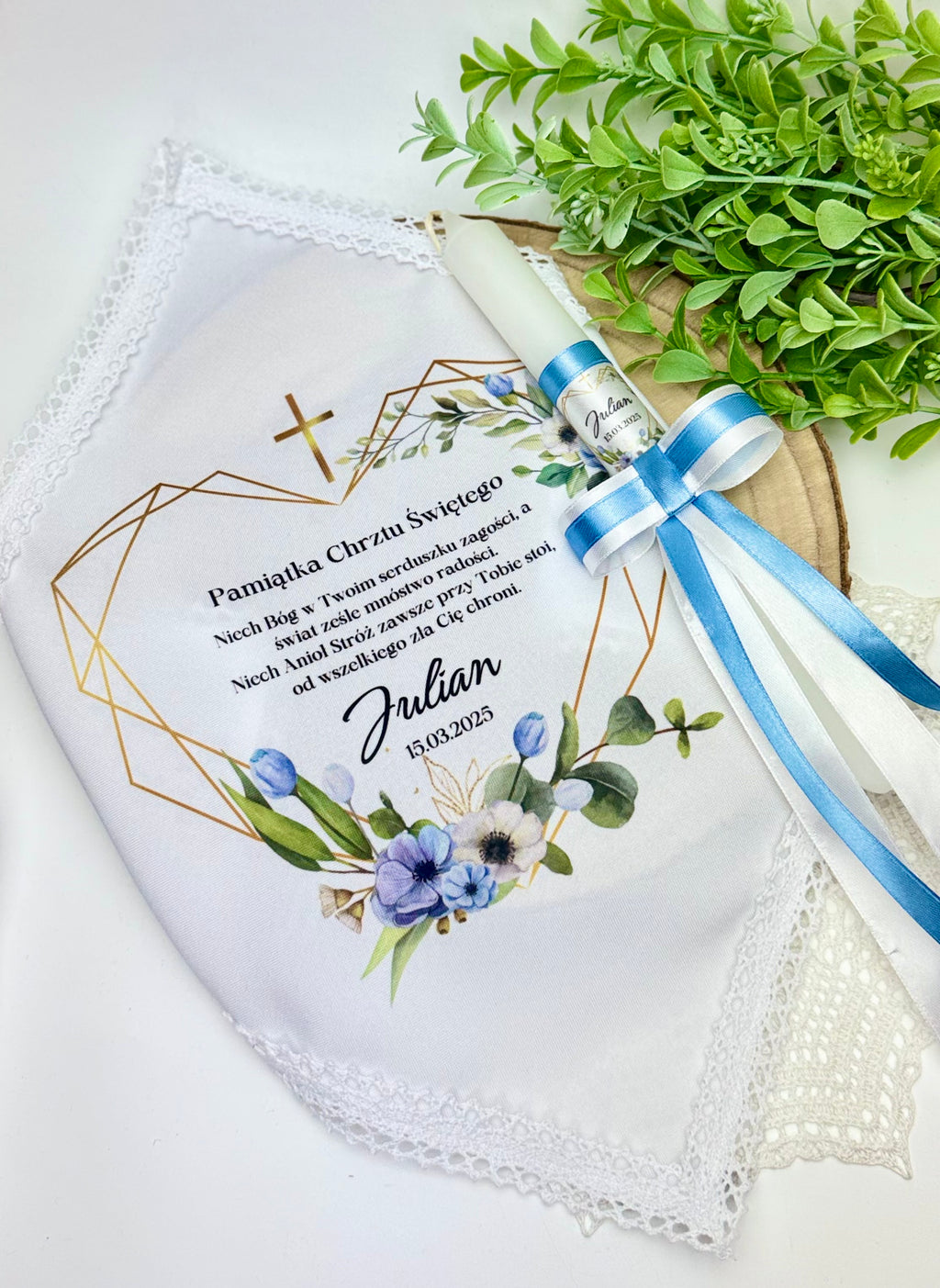 Szatka do chrztu ze świecą