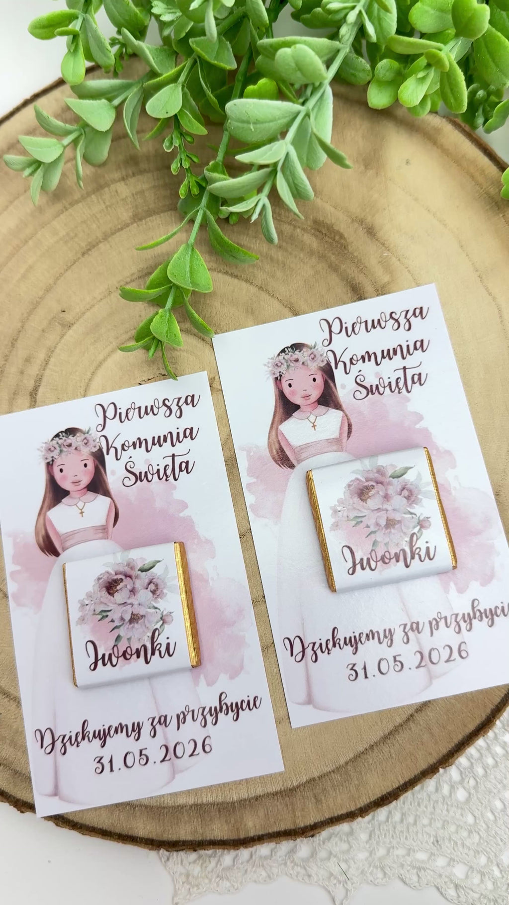 Czekoladki z karteczką- 10 sztuk